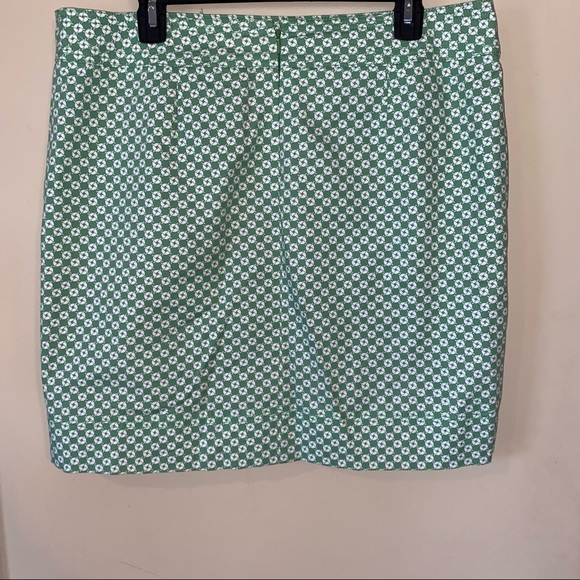 Talbots Green White Patterned Mini Skirt 14P - Picture 6 of 7